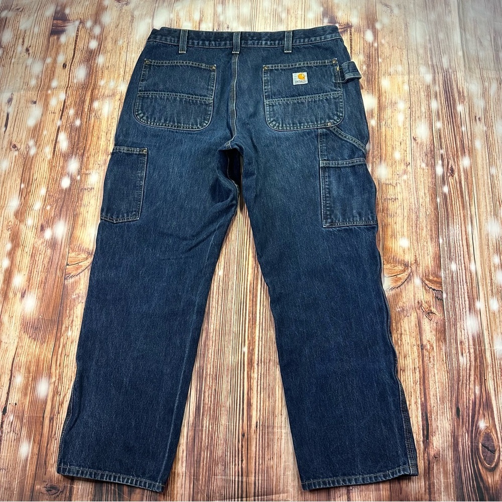 Vintage Carhartt Doubleknee Relaxed Fit Dark Blue Jeans Men’s Size 36